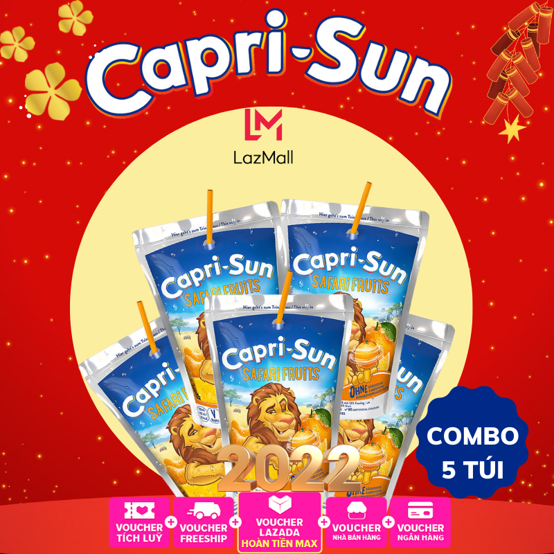 Nước trái cây Capri Sun vị Safari tổng hợp 200ml
