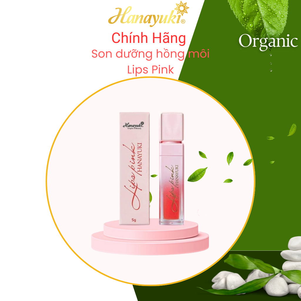 Son Dưỡng Hồng Môi Lips Pink Hanayuki Mờ Thâm Căng Mọng Hanayuki Chính Hãng