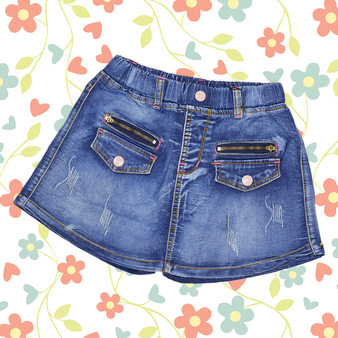 Quần váy jean thun cho bé gái size cồ