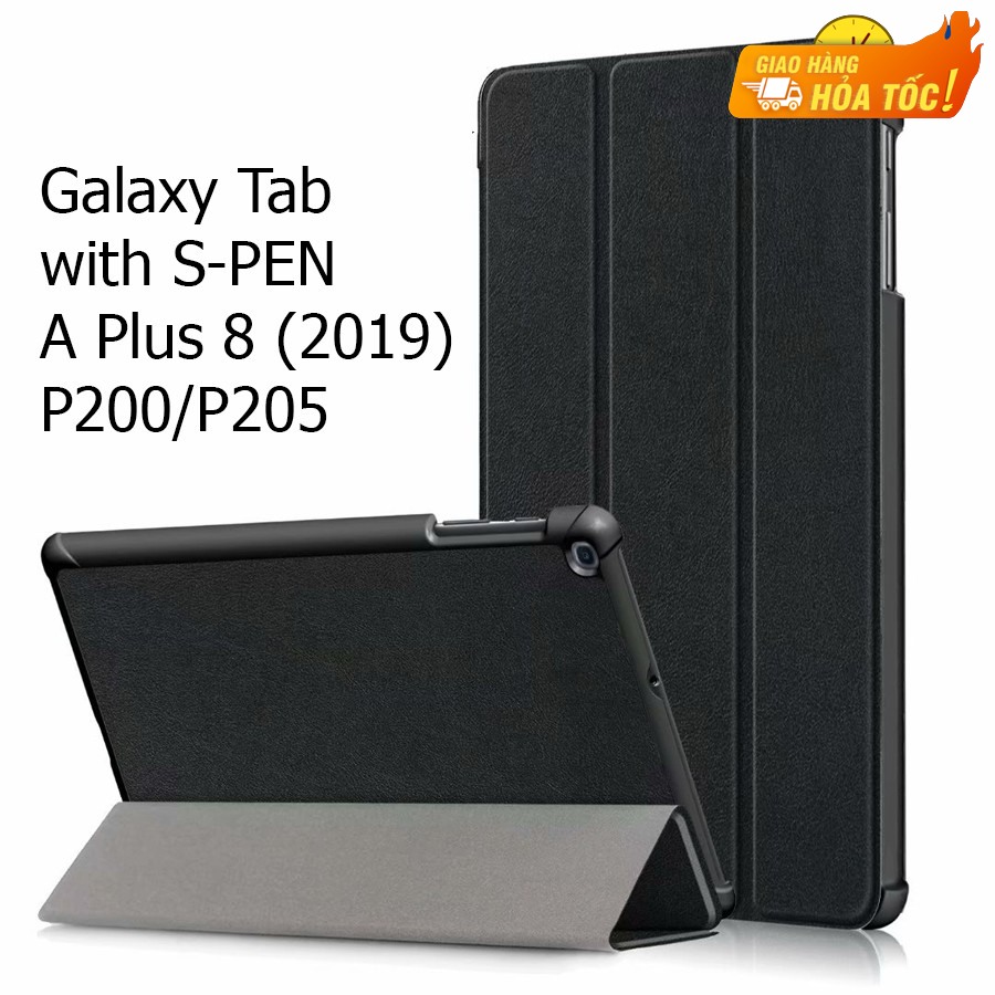 Bao da samsung galaxy tab a plus 8 p200 / p205 hỗ trợ smart cover
