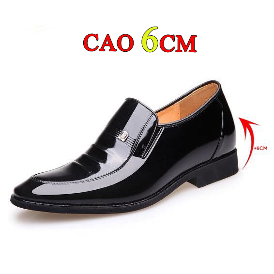 Giày tăng chiều cao, giày da nam cao cấp bóng đẹp imata bảo hành 6 tháng