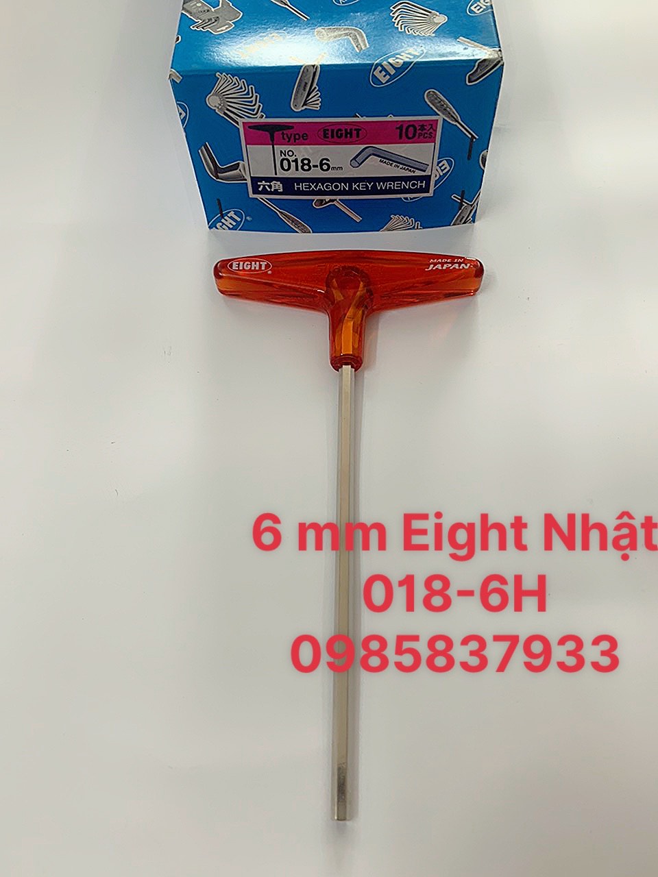 Tay vặn lục giác chữ T 6 mm 018-6H Eight Nhật tại Máy cầm tay NTT vặn ốc chìm tuổi thọ cao