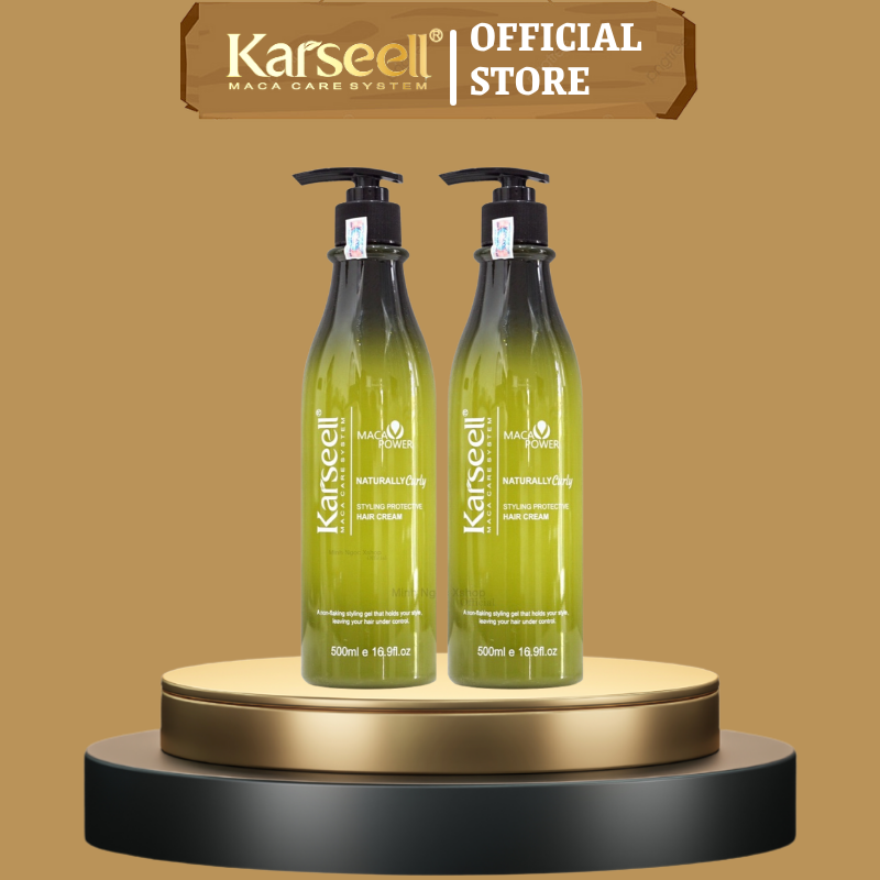 Gel tạo kiểu tóc uốn KARSEELL Naturally Curly 500ml | Kem xả khô tạo kiểu tóc dạng gel tóc vào nếp chuẩn ý muốn