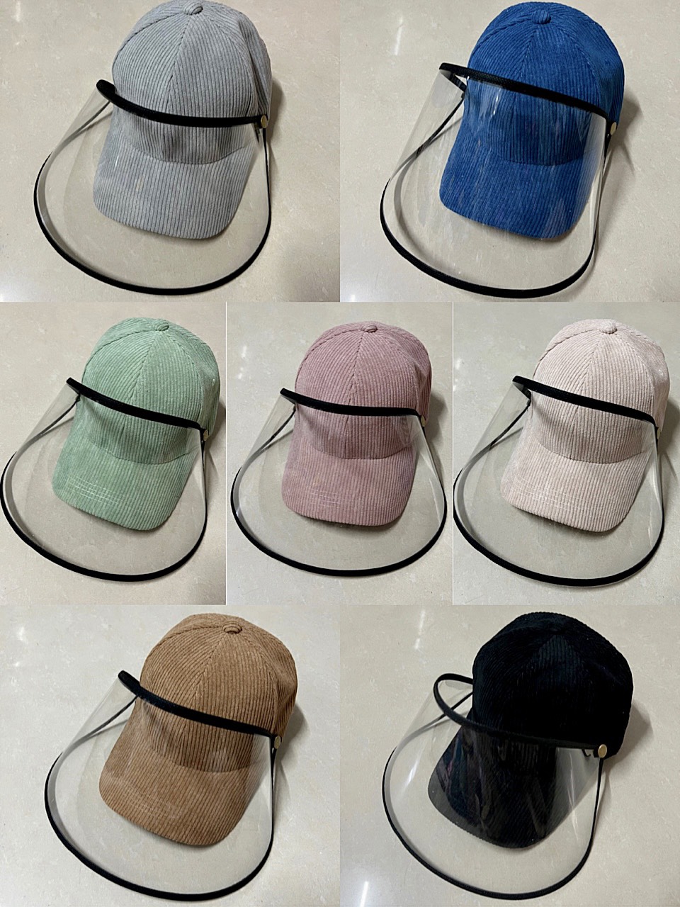 NÓN KẾT TRƠN CHỐNG DỊCH/ CHỐNG NẮNG KÈM KÍNH BẢO HỘ THÁO RỜI, NGĂN NGỪA BỤI, AN TOÀN TUYỆT ĐỐI CHO NAM NỮ, MŨ LƯỠI TRAI TRƠN CHỐNG DỊCH.