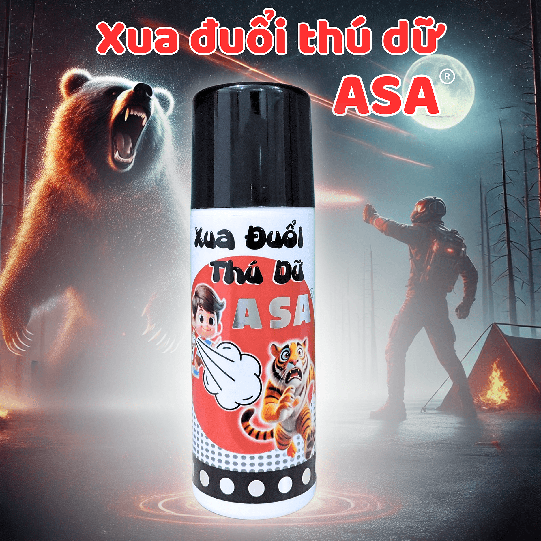 Xua Đuổi Thú Dữ ASA - Tự vệ khẩn cấp trong tình huống nguy hiểm bị thú dữ tấn công