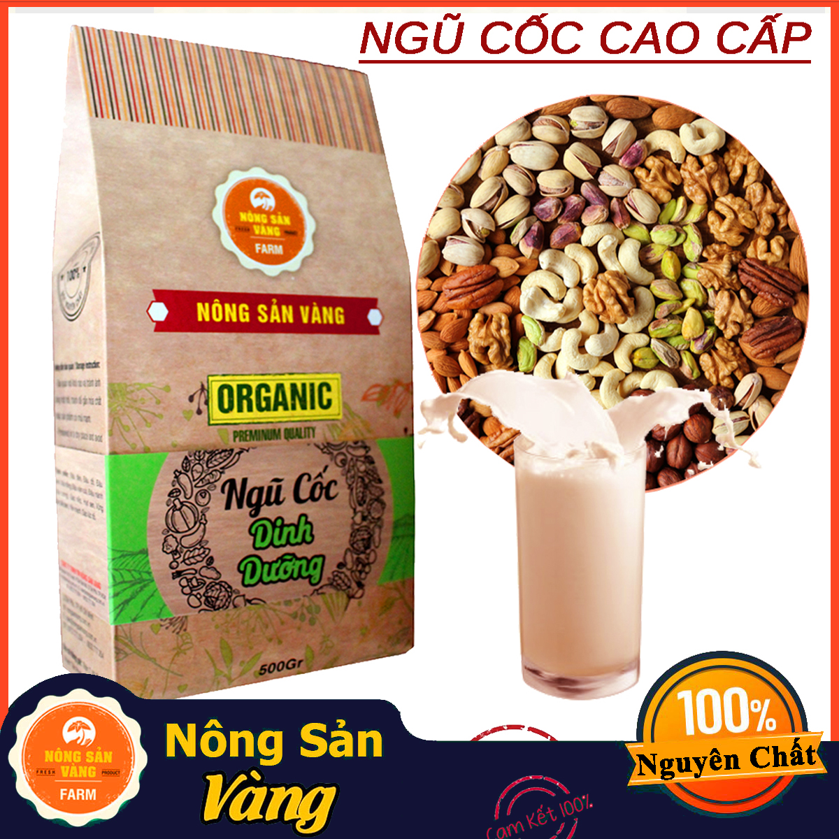 [HCM]Bột Ngũ Cốc giảm cân 500gr - Nông Sản Vàng