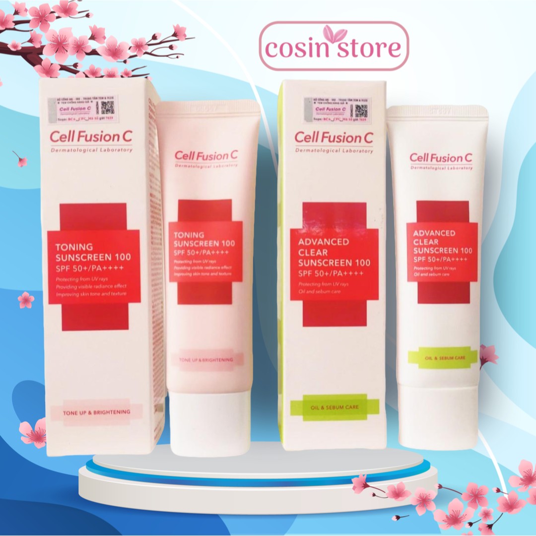 Kem Chống Nắng Cell Fusion C 50ml SPF50+  nhiều màu Da Nhạy Cảm Nâng Tông Chống Lão Hóa Cosin Store