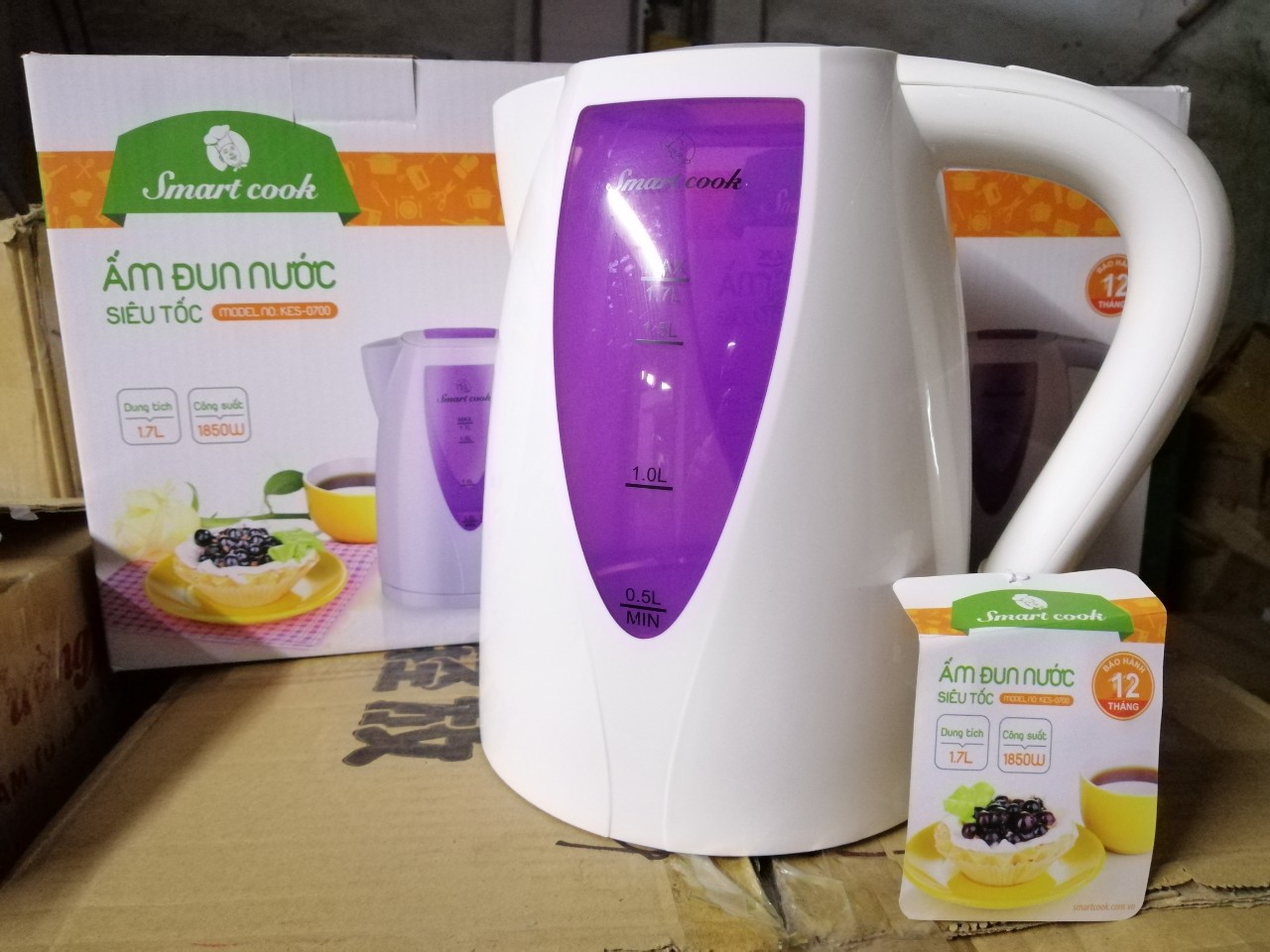 Ấm đun siêu tốc smart cook 1,7l - của elmitch đức