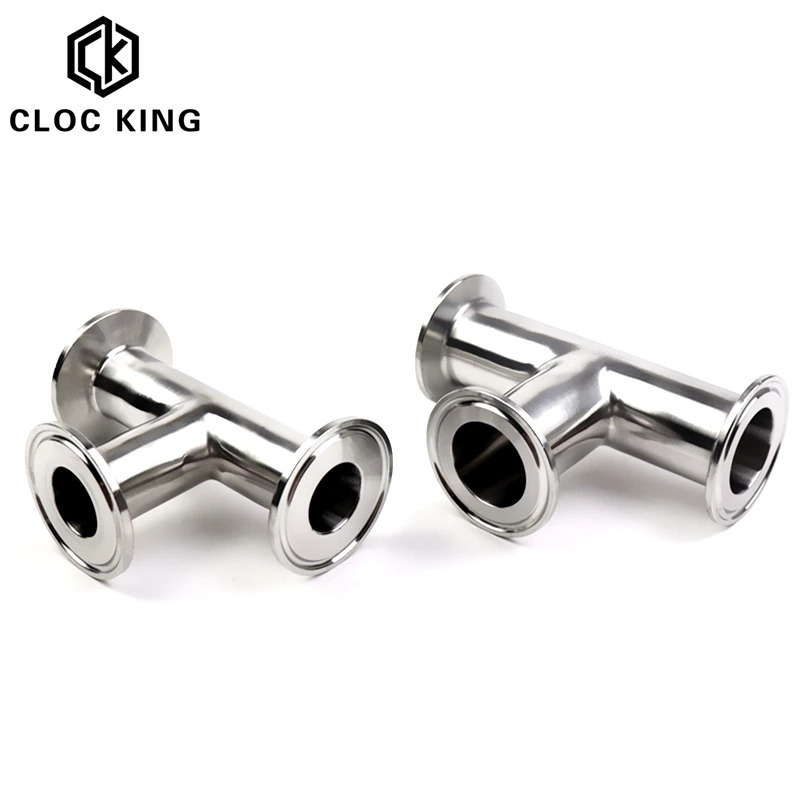 OD19mm-102mm (3/4"-4") Ống nối vệ sinh 3 chiều bằng thép không gỉ SS304, 1.5” 2” 3” 4”, OD50.5-119MM, phù hợp với kẹp tri 1.5"-4"