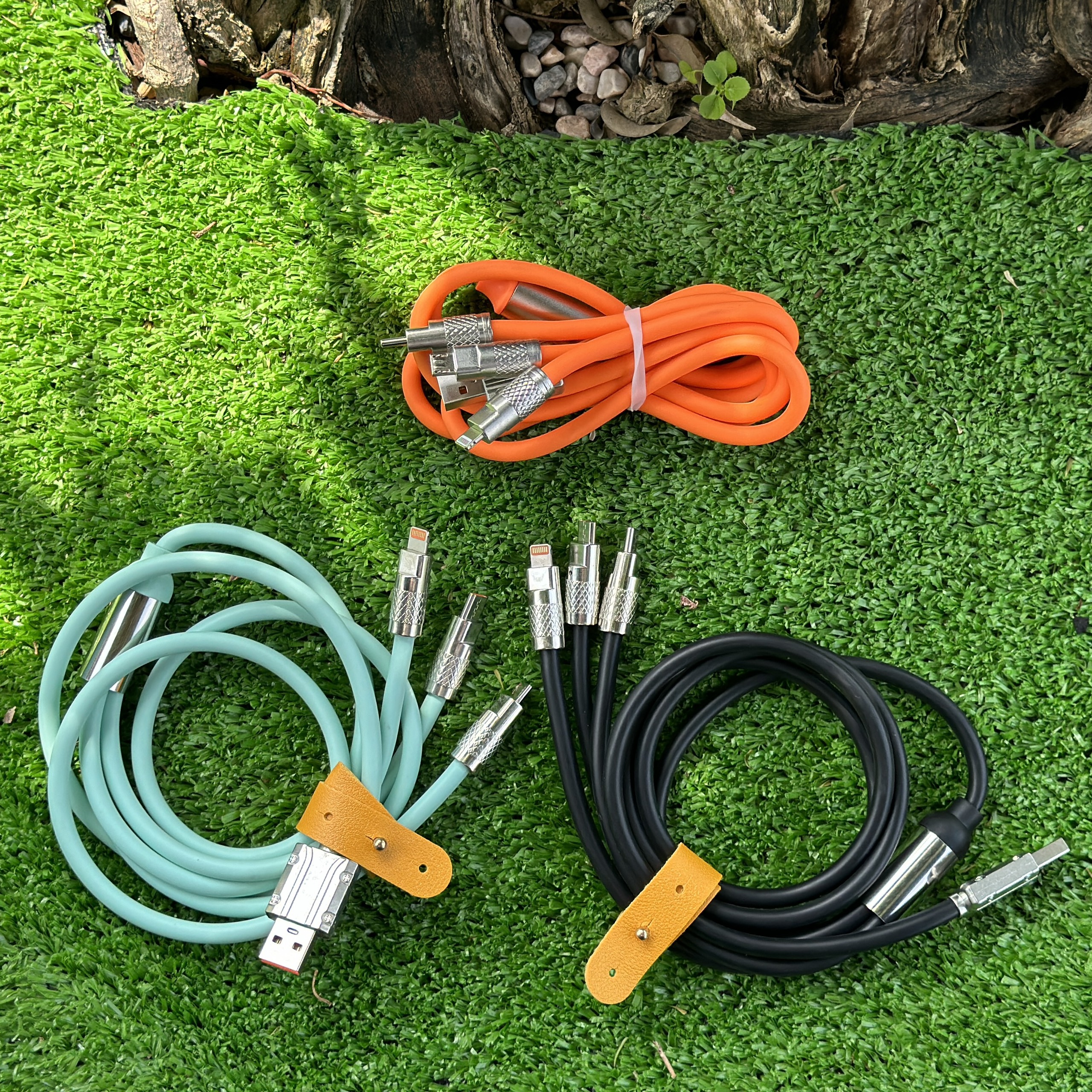 Dây sạc 3 đầu 3 in 1 siêu bền, nhiều cổng sạc: USB micro, type C, lightning cho điện thoại Iphone, Samsung – Dây cáp sạc điện thoại đa năng – Tích hợp sạc nhanh