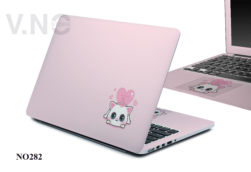 Sticker dán mèo xinh- VNO SKIN in ấn đẹp bền màu chống nước bảo vệ laptop