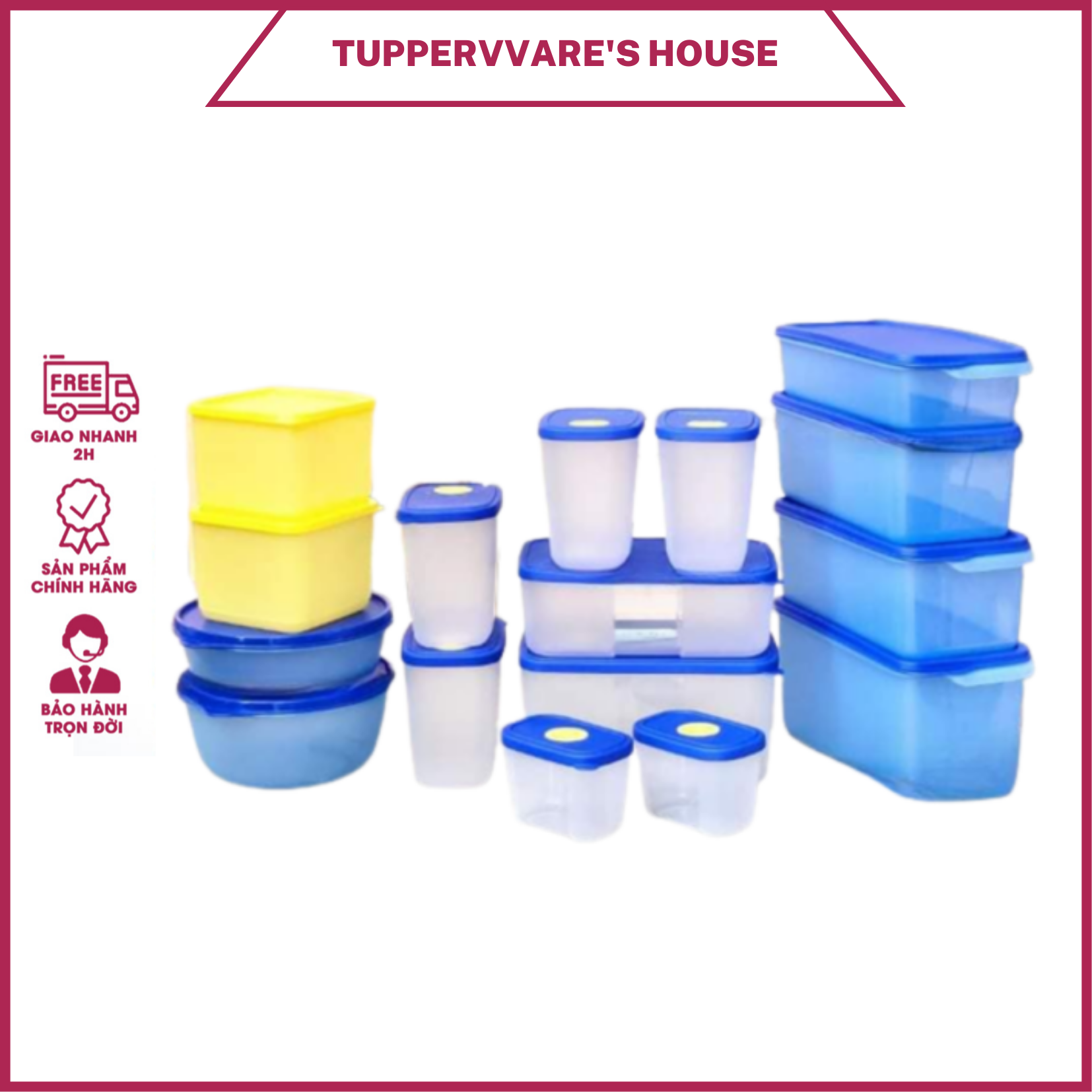 Bộ hộp trữ mát và trữ đông Tupperware Modern Set 16 hộp