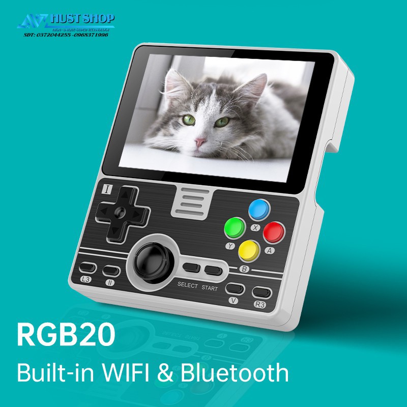Máy Chơi Game RGB20 Powkiddy Màn Hình 3.5inch IPS Hệ Điều Hành Linux Chơi Game PS1 Game Thùng Hơn 20 Dòng Game