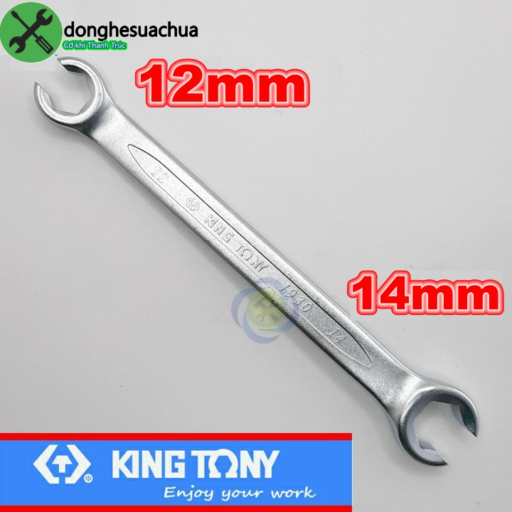 Cờ lê mở ống dầu 12mm -14mm kingtony 19301214 loại hai đầu