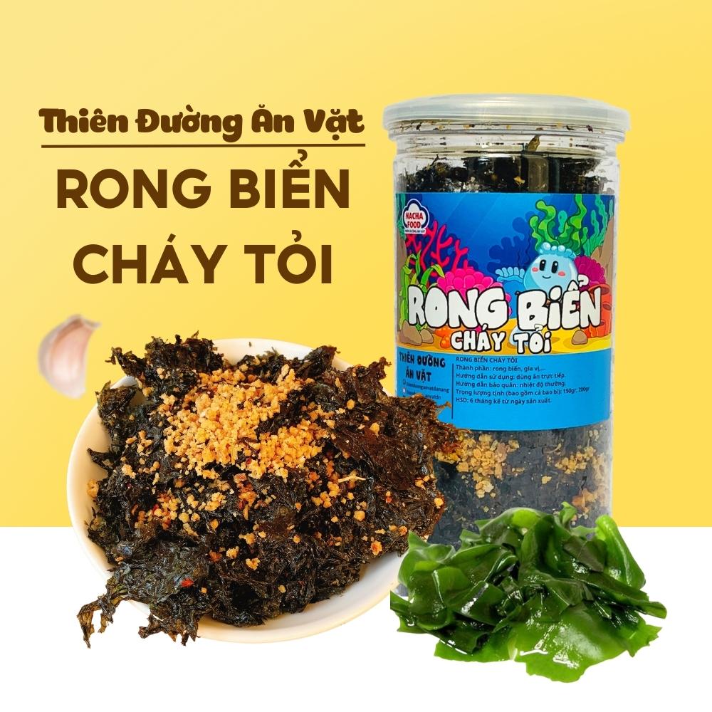 Rong biển cháy tỏi 200g THIÊN ĐƯỜNG ĂN VẶT đồ ăn vặt ăn liền không cần chế biến giòn rùm thơm ngon cùng bạn bè