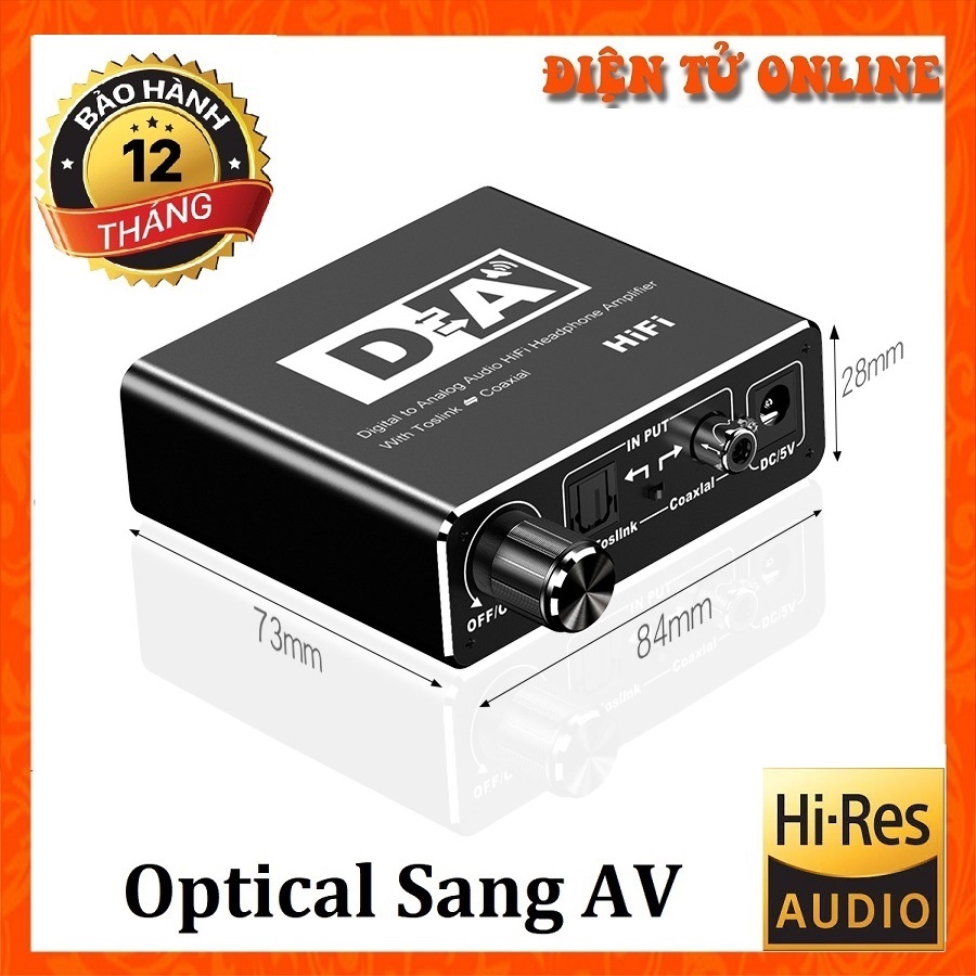 Bộ chuyển đổi âm thanh quang cao cấp DAC HIFI 5.1 chuyển đổi 2 chiều,đầy đủ phụ kiện