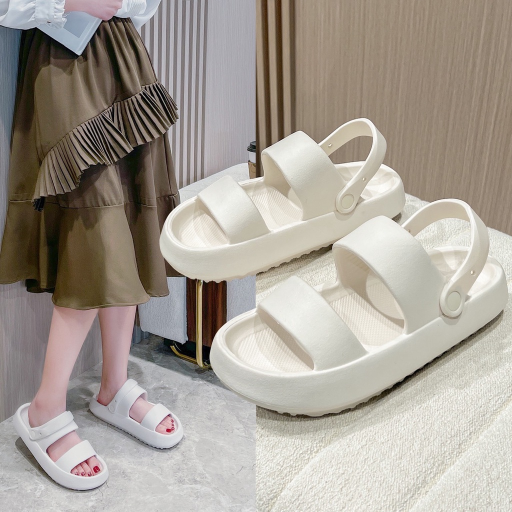 Dép nam,nữ sandal bánh mỳ đế cao các màu size 36-42