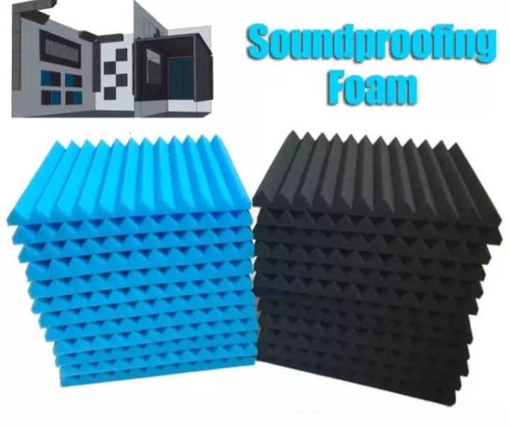 10 TẤM Mút xốp tiêu âm.Cách âm, hình luống- Rãnh dọc. Kích Thước 1 tấm  50*50cm dày 5cm