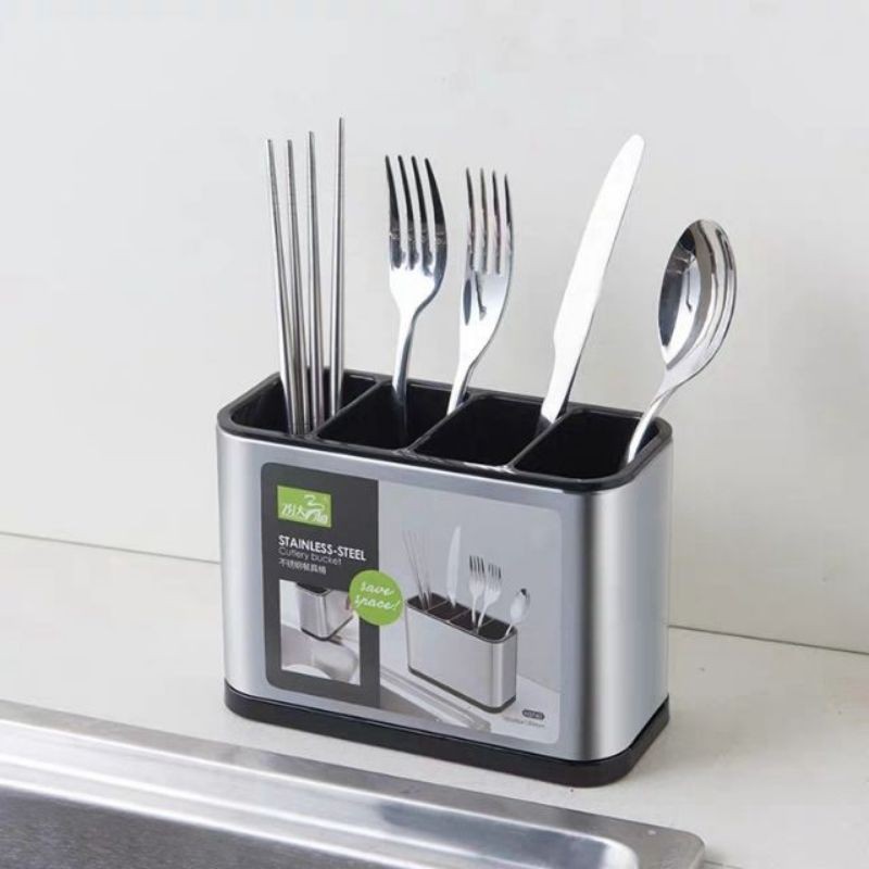 Ống cắm đũa thìa inox cao cấp 4 ngăn 2740 TA