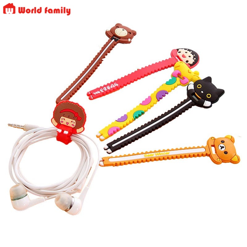Dây quấn buộc tai nghe, cáp sạc hình thú cute