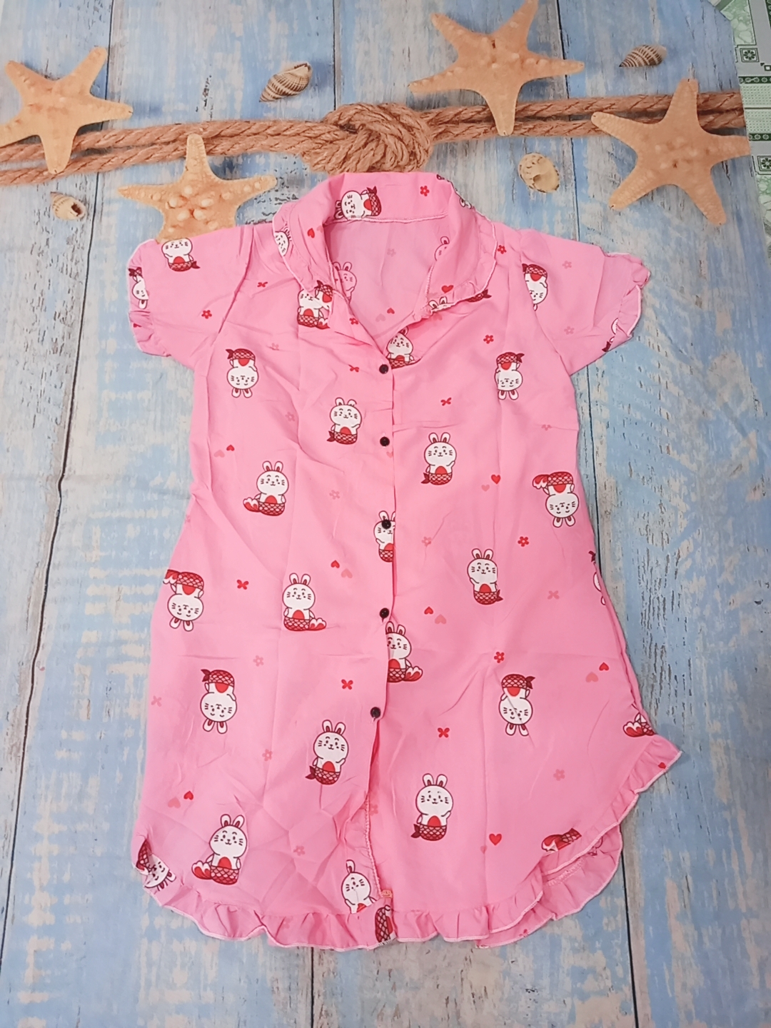 Đầm sơ mi kate dáng suông họa tiết ngẫu nhiên freesize 58kg - hồ ly shop 0939286083
