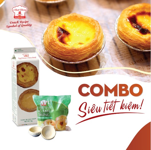 Combo Đế Bánh Tart Trứng (30 cái) và Kem Trứng Nhất Hương