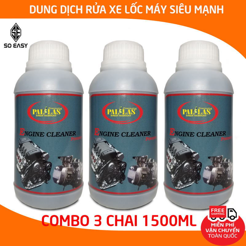 [HCM]Combo3 Dung dịch rửa lốc máy cực mạnh Pallas Engine Cleaner Powerful 500ml nước tẩy rửa vệ sinh khoang máy làm sạch dầu nhớt rỉ sét trên các vật dụng inox xe máy Honda P-0501-3