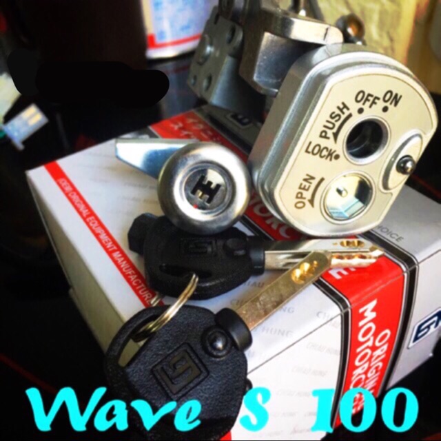 Bộ ổ khoá 6 cạnh wave s 100, khoá điện 6 cạnh lắp cho ưave s 100