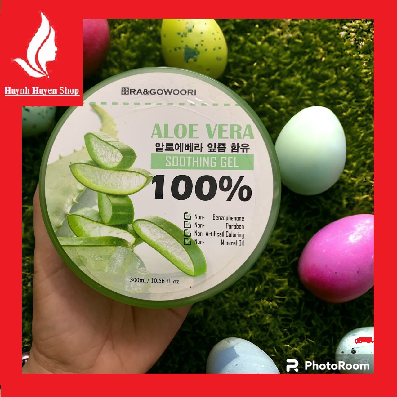 [auth-giá sỉ] Gel dưỡng da Nha đam Ra&Gowoori chiết xuất 100% alovera Hàn Quốc hộp 300g
