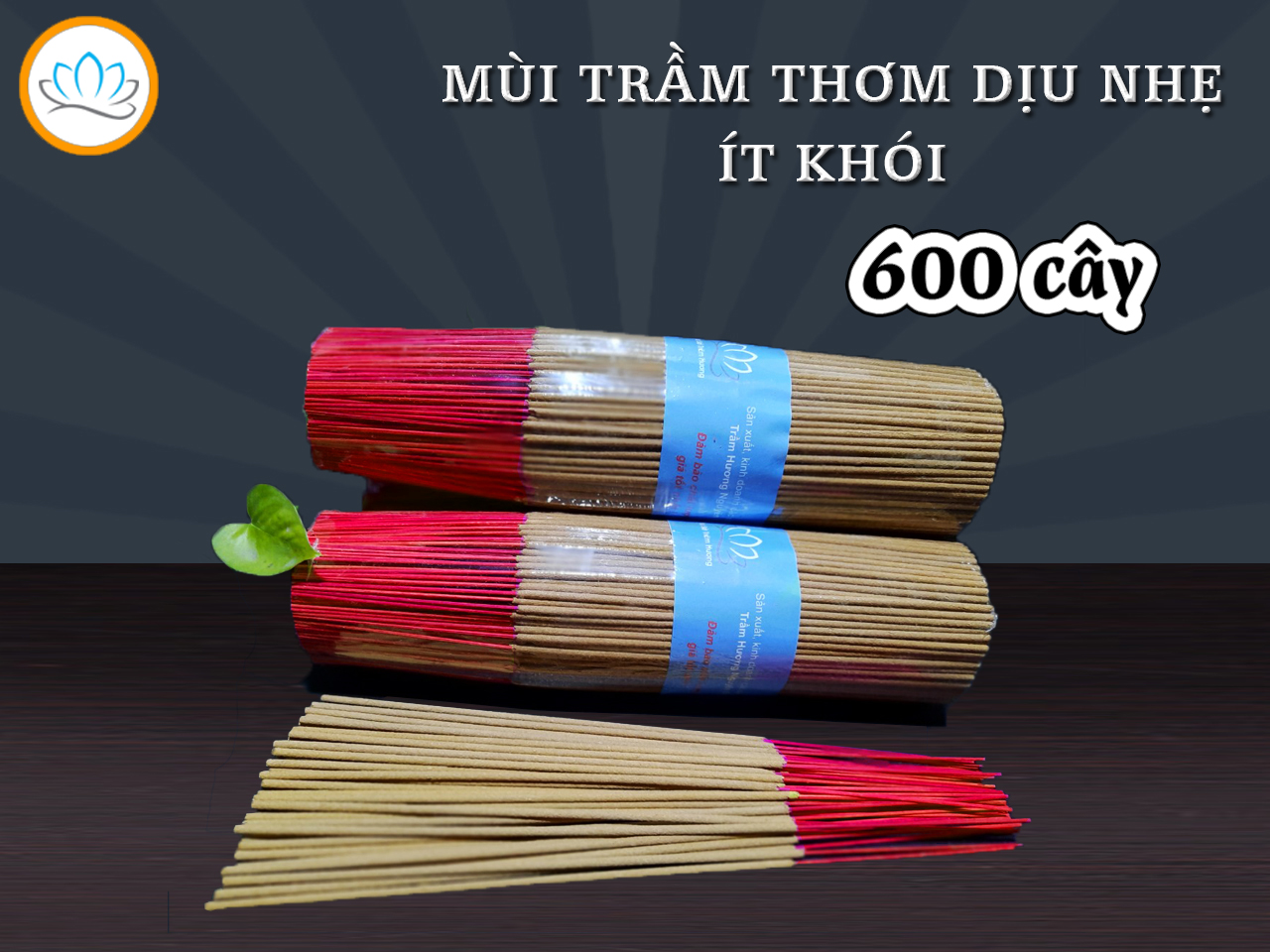 [HCM]Nhang Trầm Hương Sạch 100% nguyên chất Ít khói Mùi thơm dịu nhẹ dễ chịu bó 05kg - 600 cây/bó