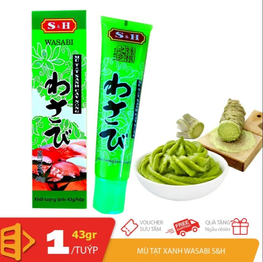 Combo 2 chai Mù tạt Wasabi S&H nắp vuông 43gr