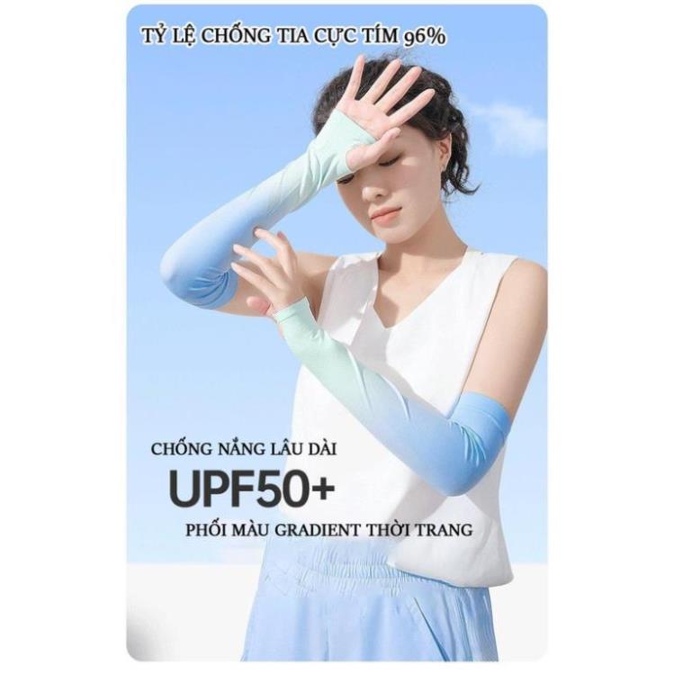 Ống tay chống nắng, găng tay đi nắng, bao tay chống nắng nữ phối màu Gradient thời trang chống tia UPF50+ - Alice Store