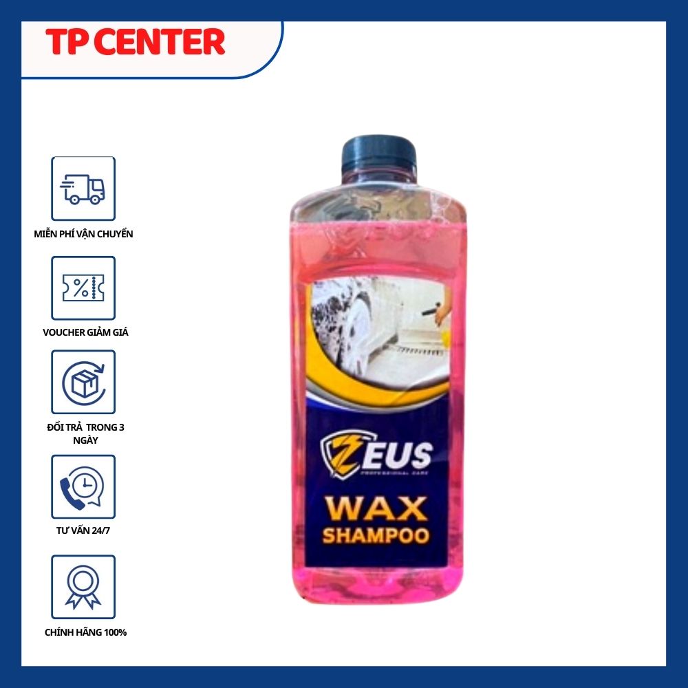Xà bông rửa xe bọt tuyết zeus wax shampoo 1l