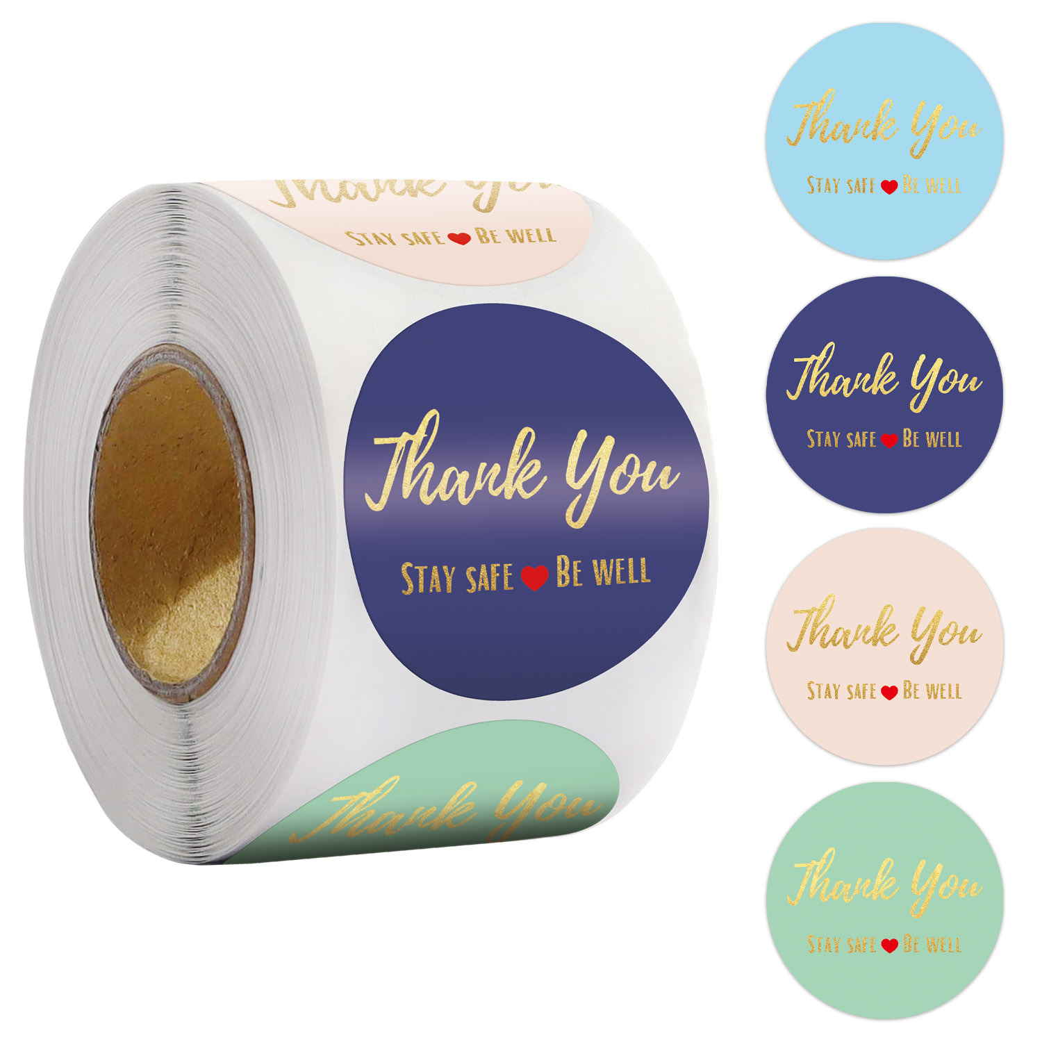 Giá Xưởng - Cuộn 2.5 cm 500 nhãn dán in họa tiết chữ Thank You