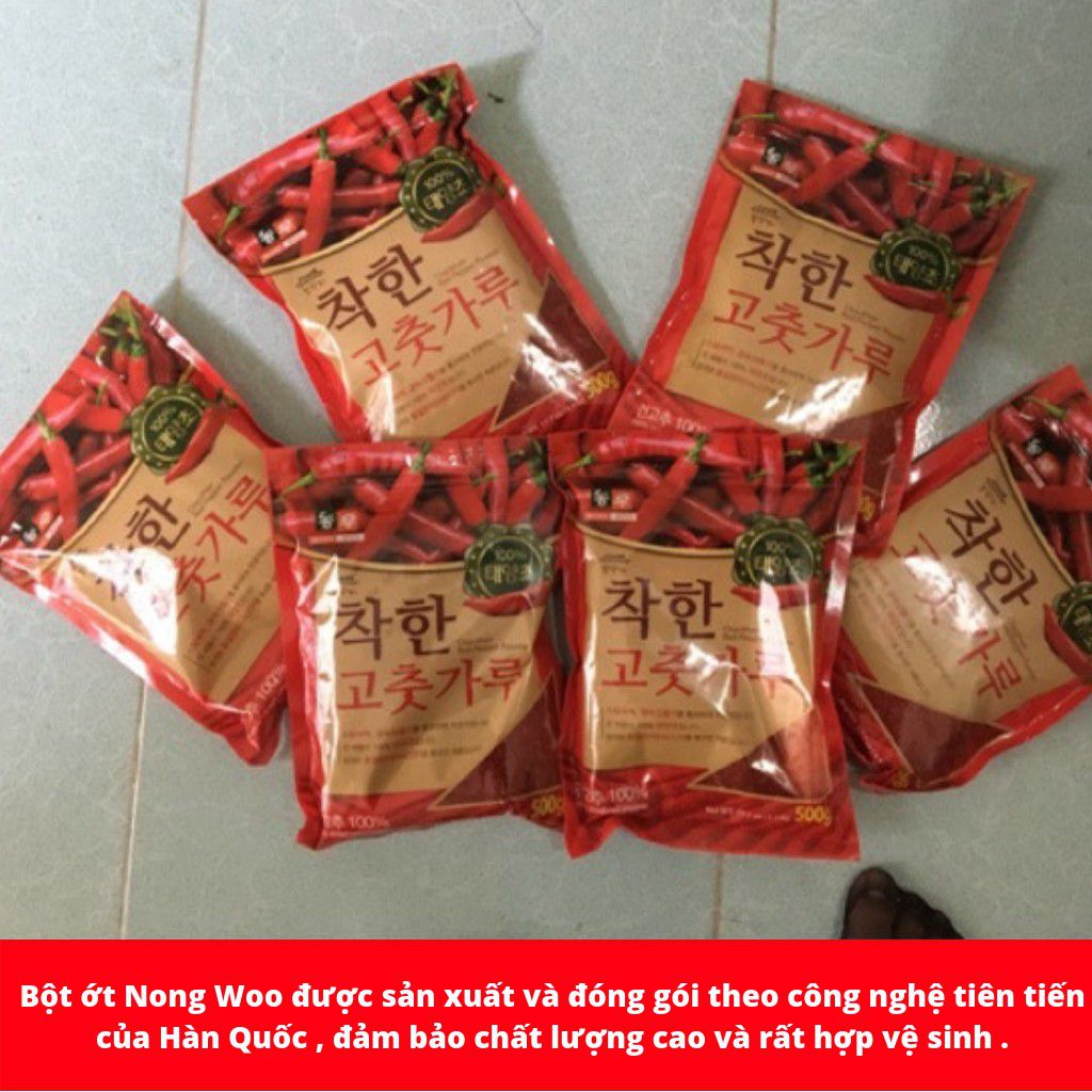Ớt bột hàn quốc nongwoo loại mịn 500g