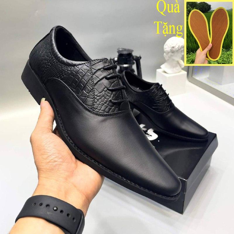  Giày Tây Nam Công Sở Buộc Dây Tặng lót giày miễn phí 