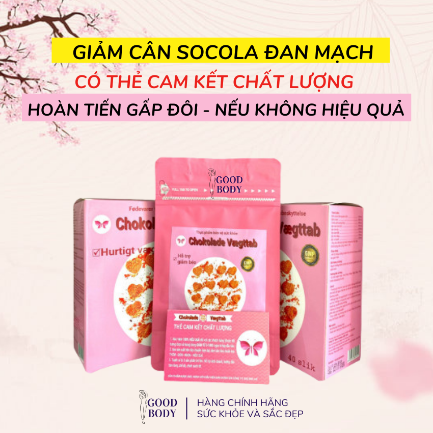 Kẹo socola giảm cân đan mạch chính hãng chokolade vaegttab - giảm ngay sau 10 viên