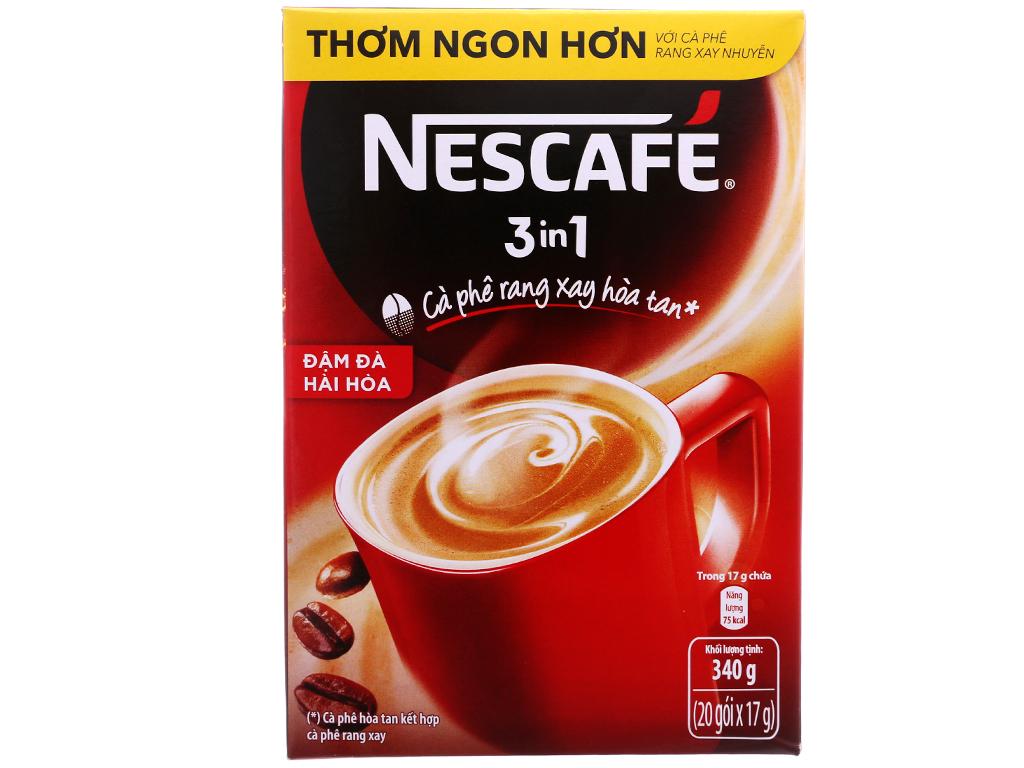 NesCafe 3in1 Hộp Đỏ 320g (20 gói), cà phê hoà tan NesCafe, cà phê rang xay hoà tan, Bách hóa Minh Anh
