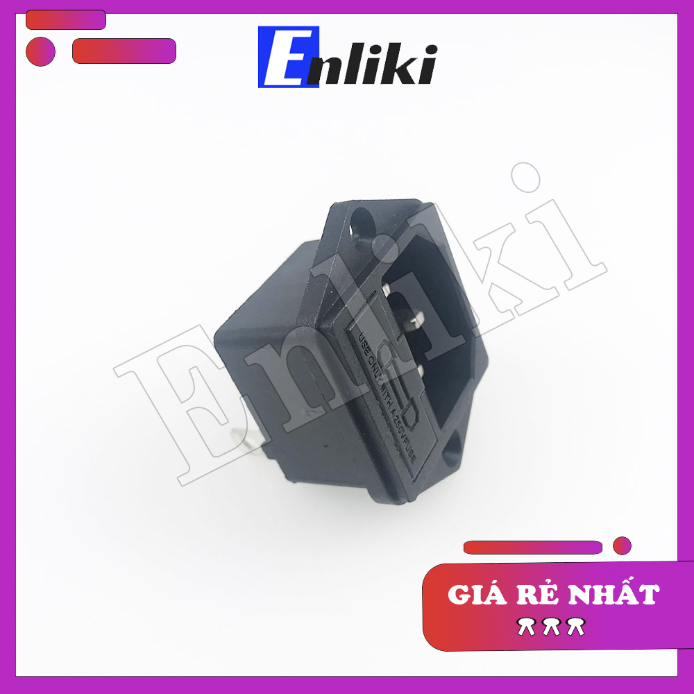 Ổ cắm nguồn 10a 250v có cầu chì ac ac-03
