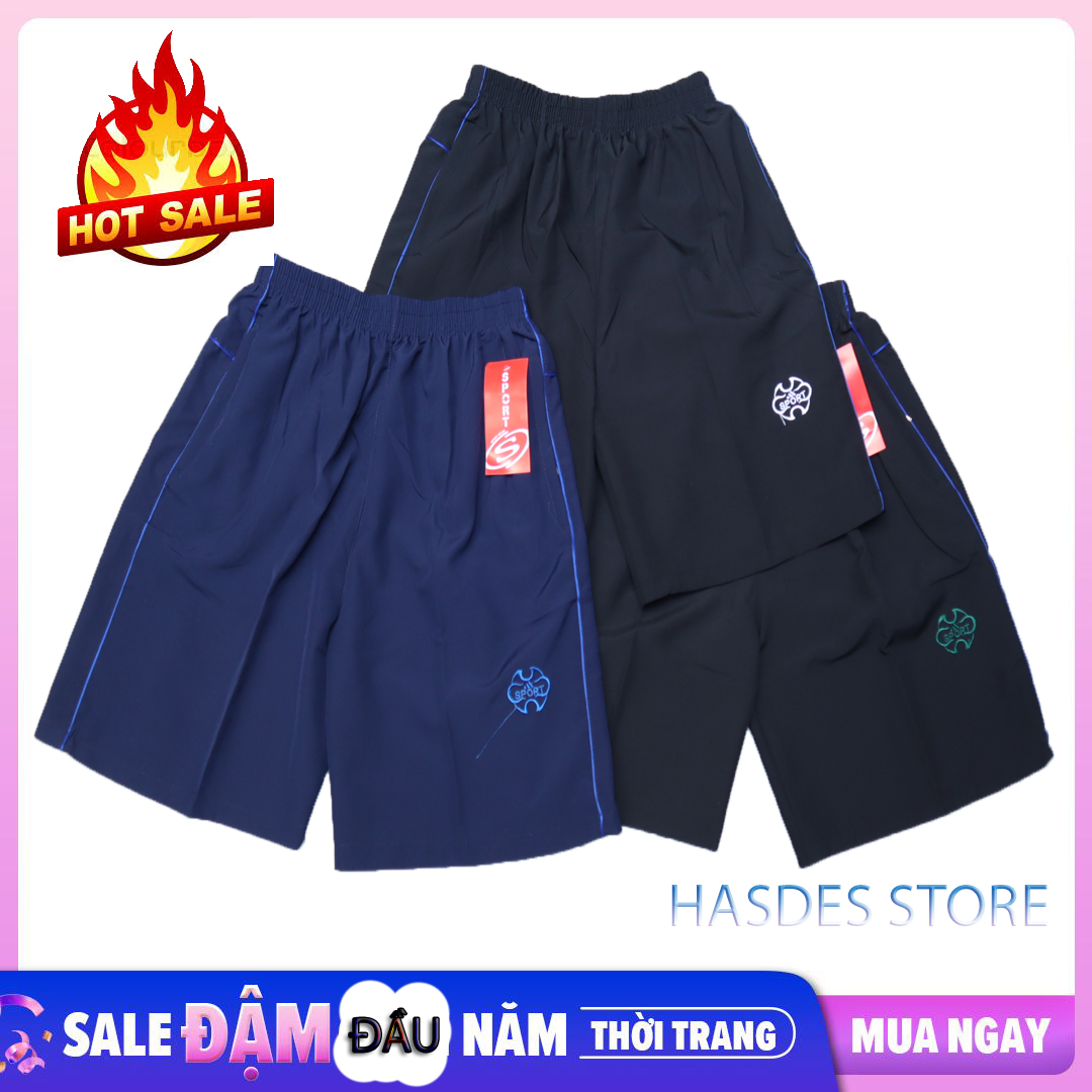BỘ 3 Quần short Nam  SPORT DÙ  mặc nhà dạo phố, Vải dù cho nam từ 55-70kg