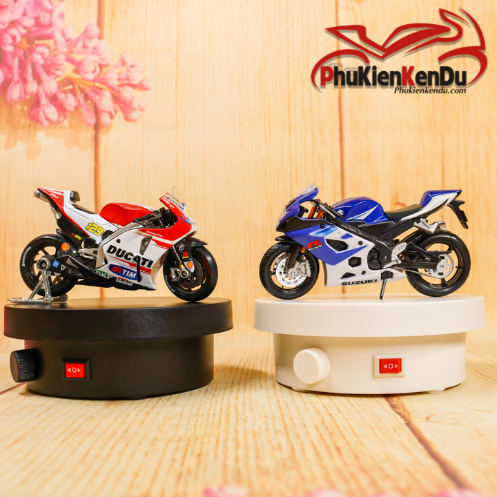 Bàn xoay, đế xoay 360, 12cm, tải 5kg, nút tốc độ tùy chỉnh, dùng pin hoặc điện