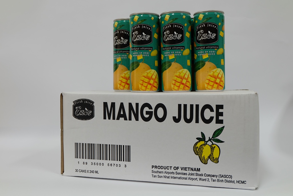 Nước ép xoài ezos thùng 30 lon