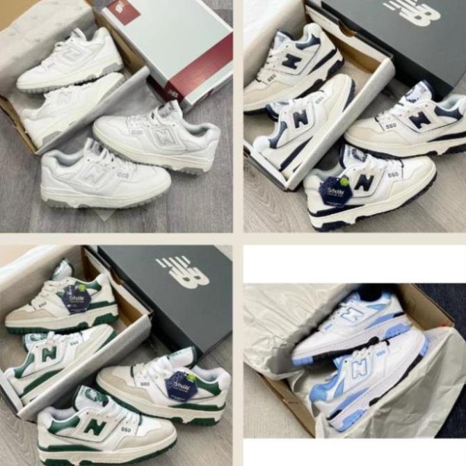 Giày NEW BALANCE 550 "white Green", Giày nb 550 Phối màu xanh đen cao cấp - NB550