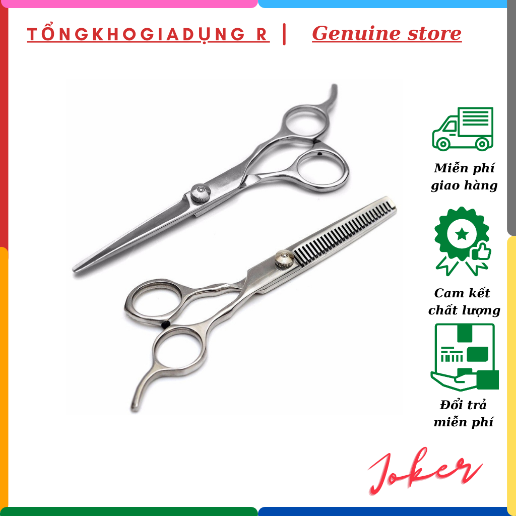 Bộ kéo cắt và kéo tỉa tóc gia đình bằng thép không gỉ