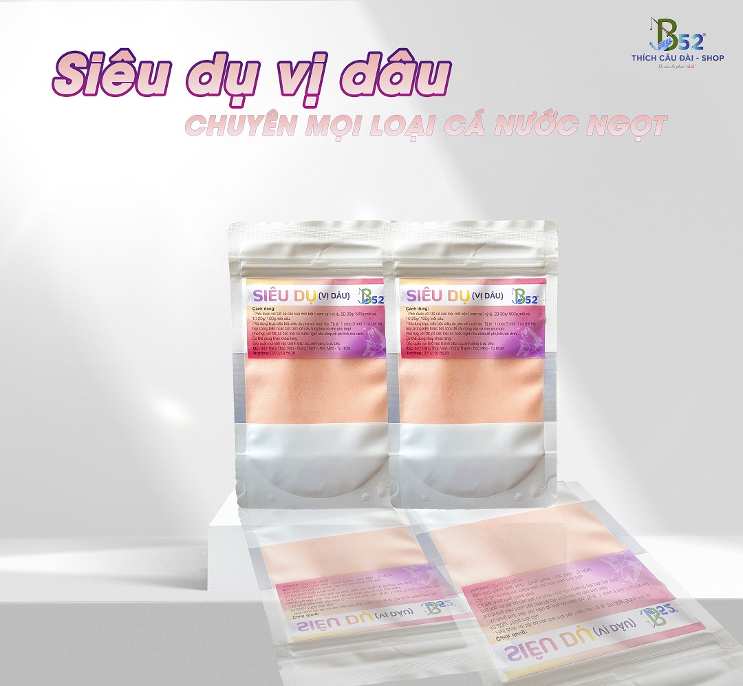 Bột gia vị câu cá | siêu dụ vị dâu - phù hợp chép, trôi, mè, tra
