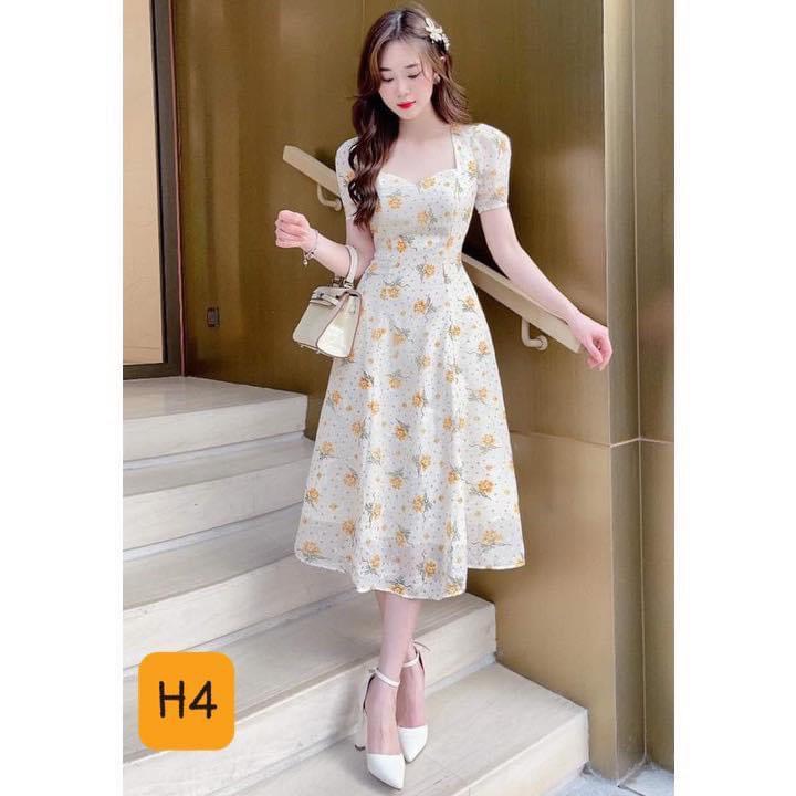 Đầm voan tơ in hoa tinh tế bigsize 53-75kg