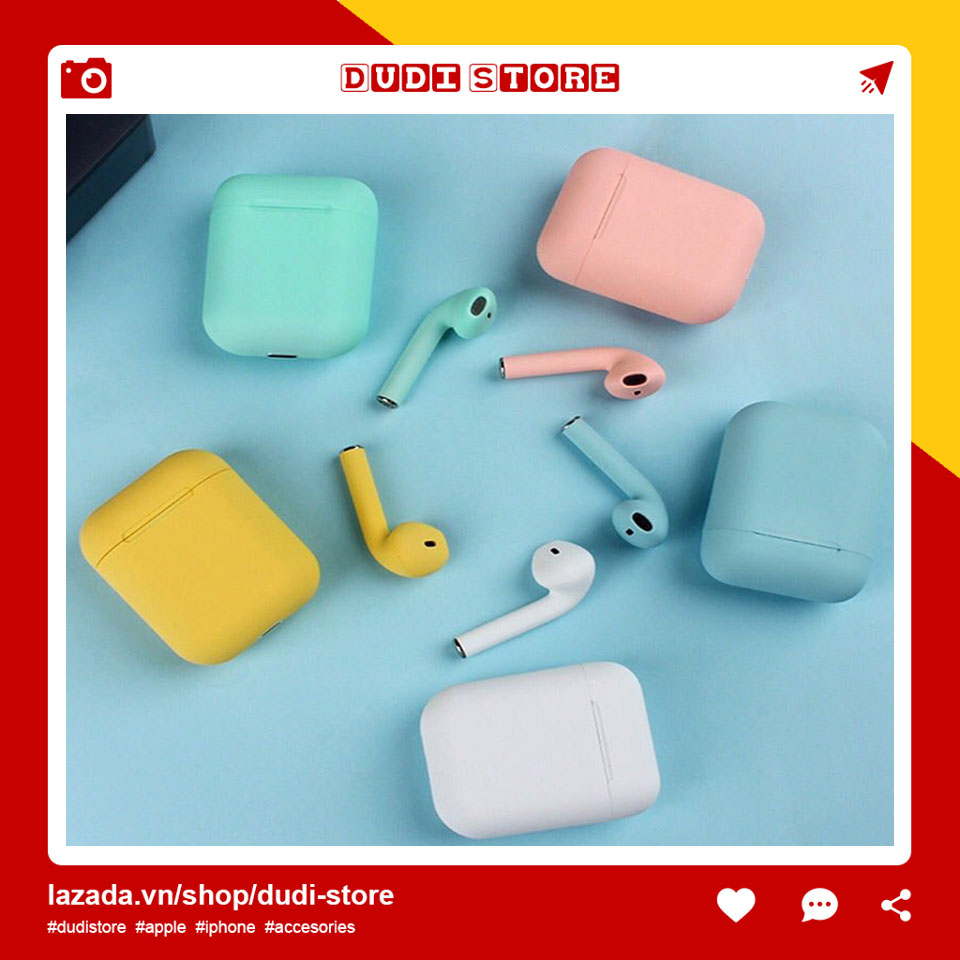 Tai nghe bluetooth không dây i12 inpods 12tws bluetooth V5.0 full màu cảm ứng hàn quốc kết nối điện thoại iphone samsung xiaomi oppo ... Dudi Store
