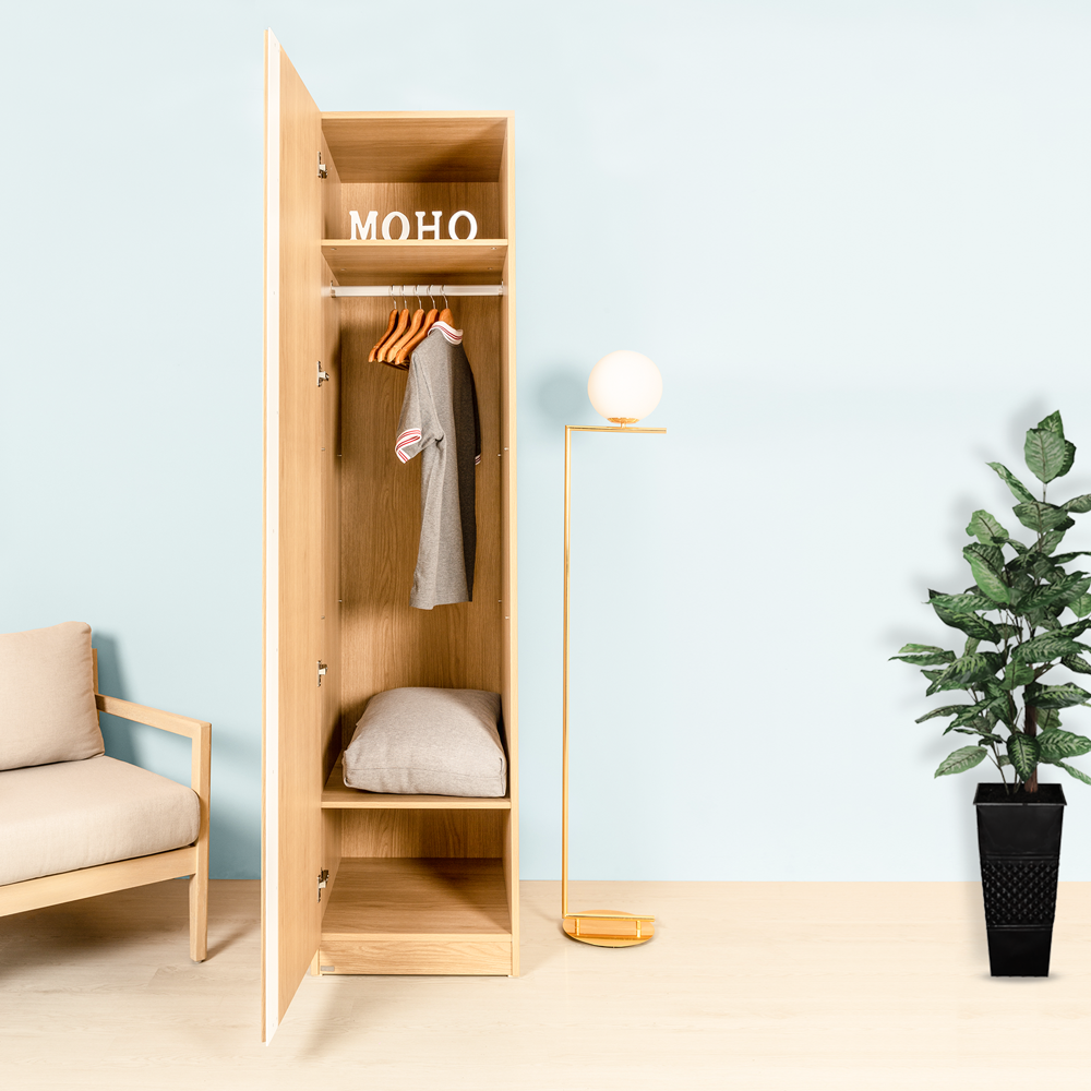 Tủ quần áo gỗ thanh treo moho vienna 201 gỗ tự nhiên