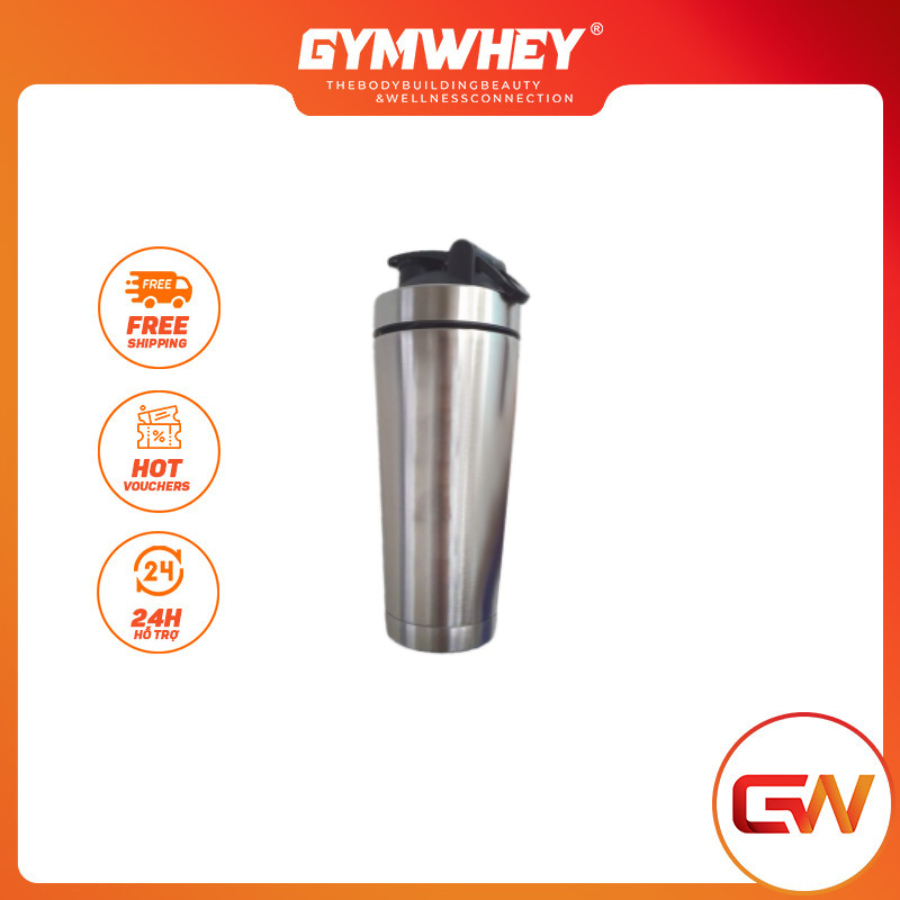 Bình lắc ly giữ nhiệt inox 2 lớp g y m s h a r k inox shaker 800ml siêu thời trang siêu bền