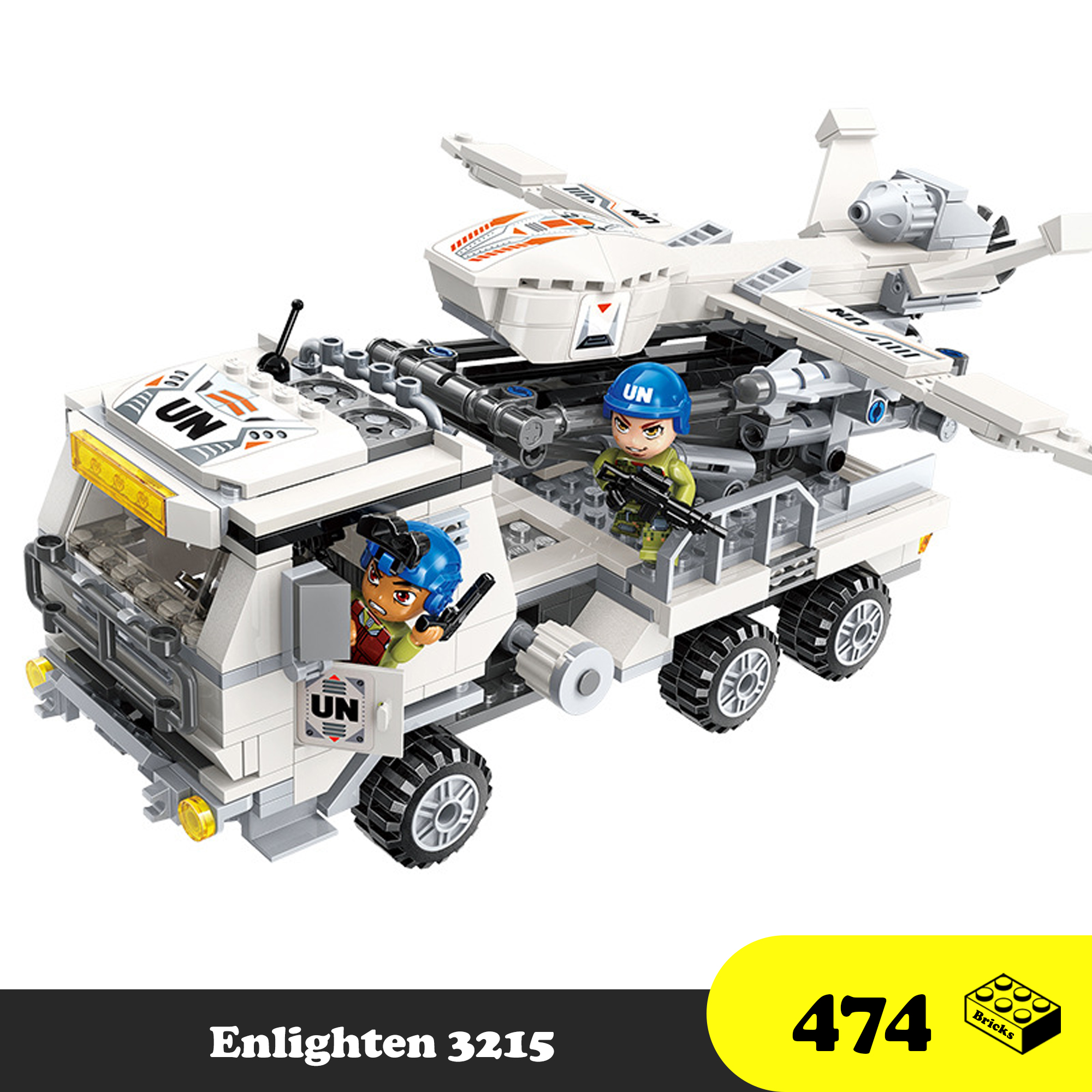 Enlighten 3215 - Đồ chơi Lego Lắp Ráp Xe Tải Công nghệ mới - Enlighten High-Tech Truck Police